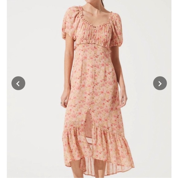 Astr | Dresses | Nwt Astr The Label Baloon Sleeve Midi Dress | Poshmark